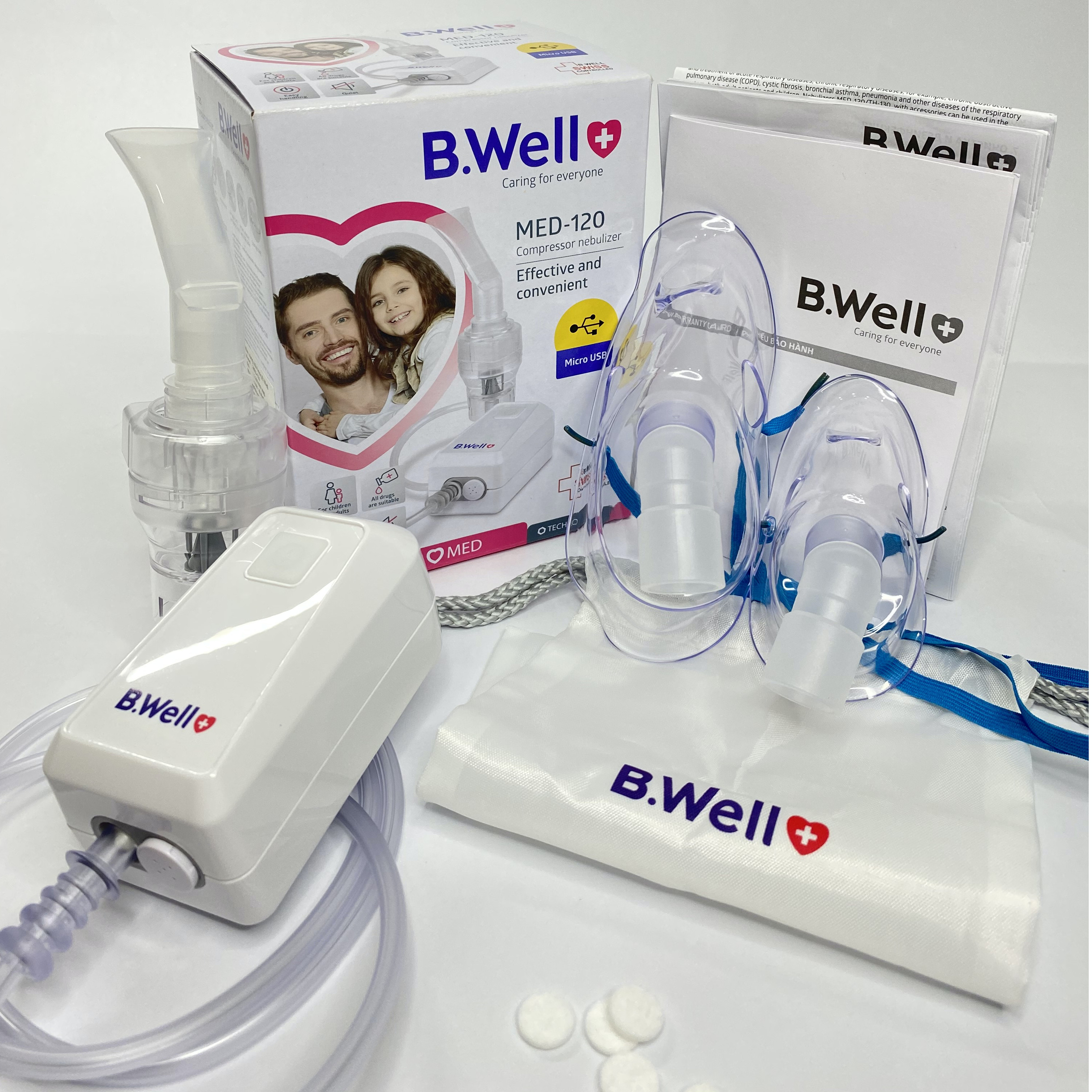 Máy xông mũi họng B.Well Swiss MED-120 Chính Hãng