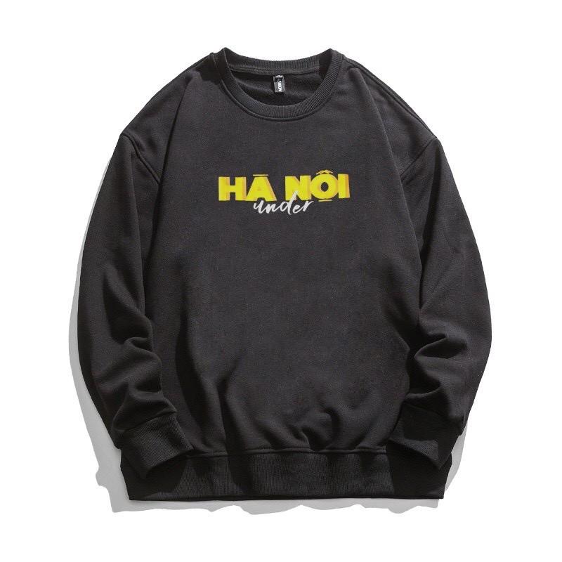 Áo Hoodie Sweater chất NỈ under Hà Nội, ÁO phom Rộng 100% Cotton Nam Nữ Unisex