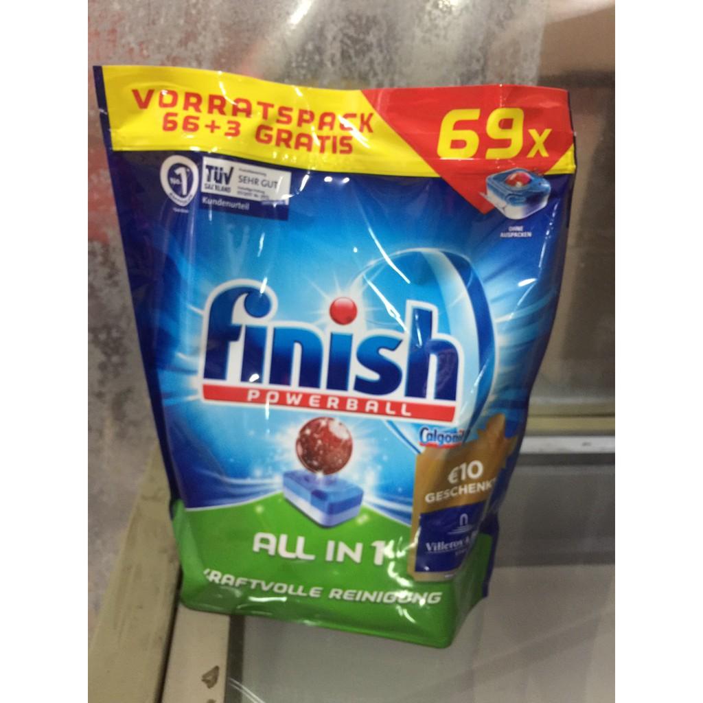 Viên rửa bát Finish all in 1 70 viên tổng hợp nhiều thành phần