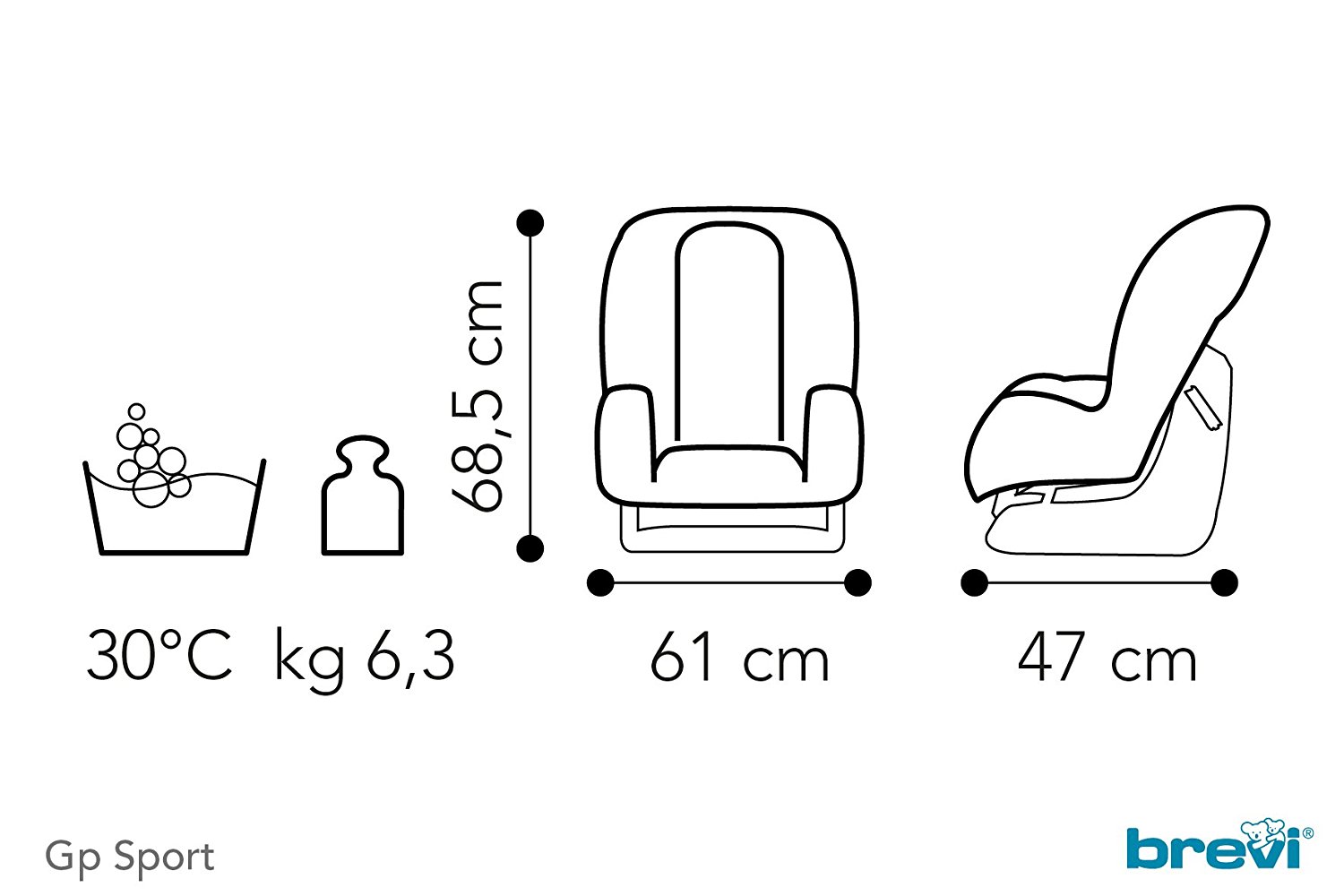 Ghế Ngồi Ô Tô Cho Bé Brevi GP Sport BRE517