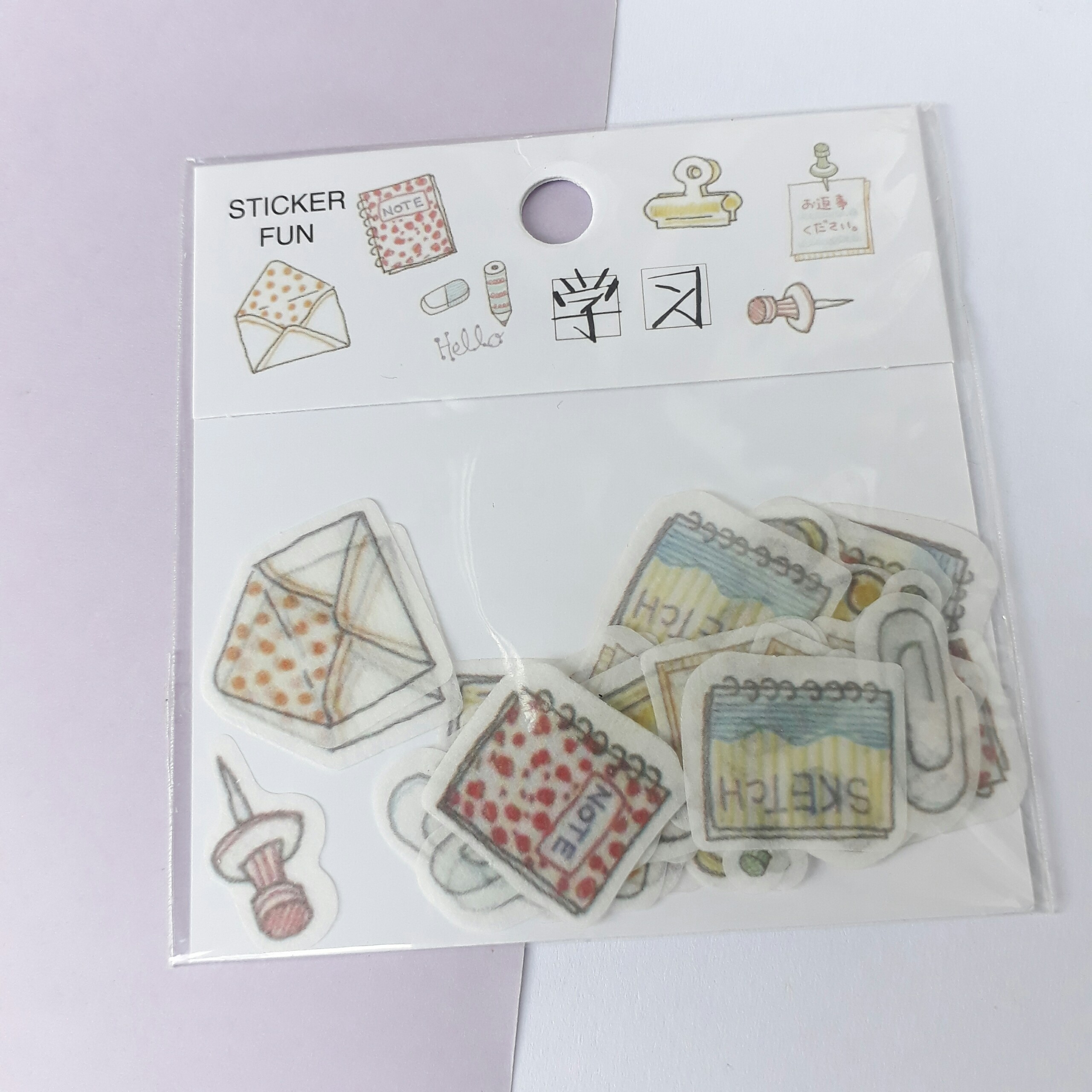 Bộ 32 Sticker Hình Dán Mini Thư Và Note