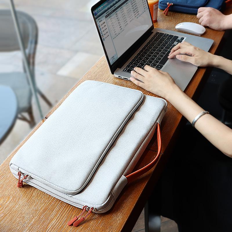 Phụ Nữ Túi Laptop Di Động Chống Sốc Tay Dành Cho Pro 13 14 15 Macbook Air 15.6 Inch Hp Dell Xiaomi Ipad máy Tính Laptop