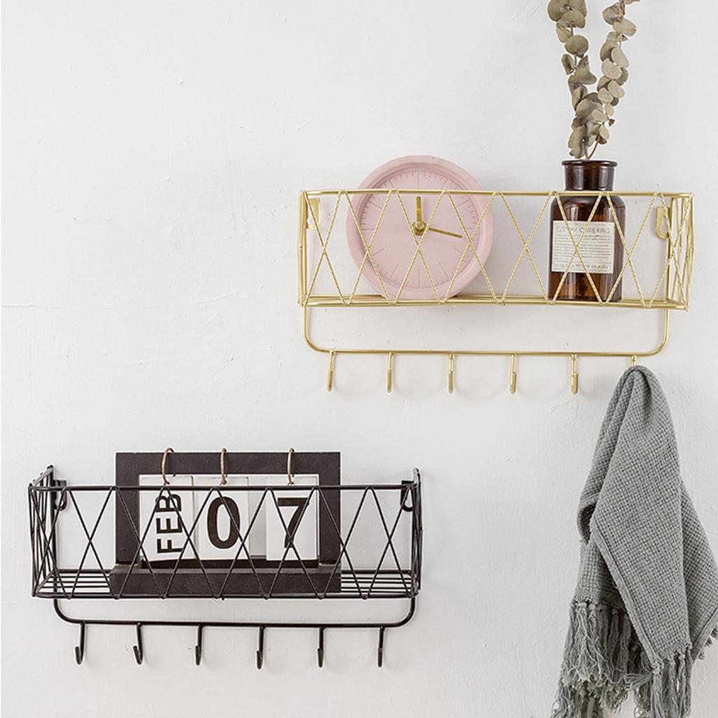 2 Pcs Key Rack Mail Holder Organizer Entryway Coat Hook Storage Basket