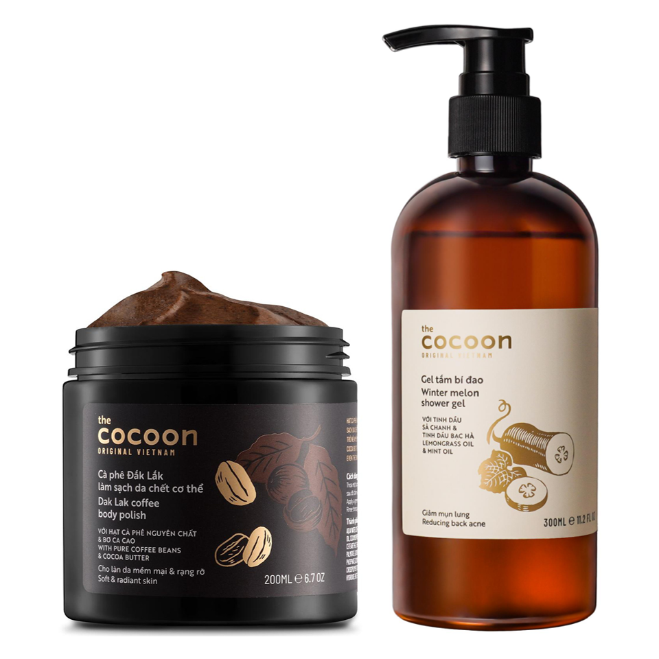 Combo Body sáng mịn sạch mụn Cocoon: