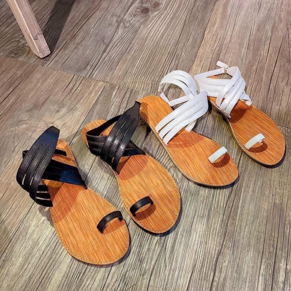 GIÀY SANDAL NỮ XỎ NGÓN SIÊU XINH (form rộng 1 size)