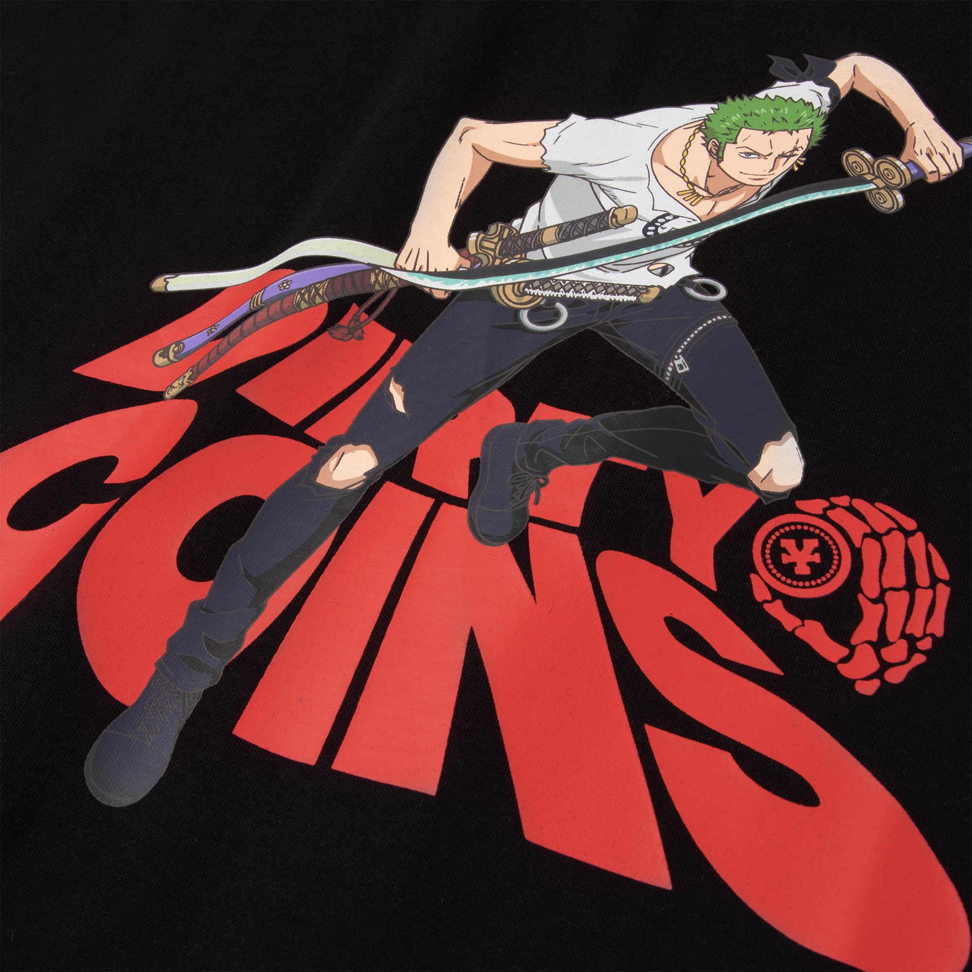 Áo Thun DirtyCoins x One Piece Film:Red Zoro T-shirt - Black