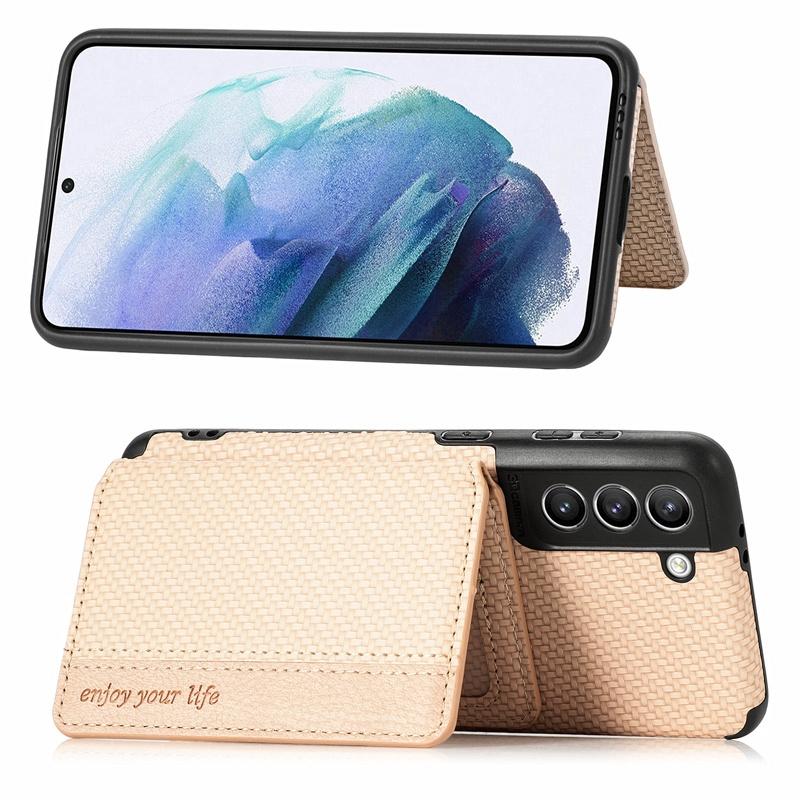 Ốp điện thoại TPU mềm có ví đựng thẻ họa tiết dệt cho Samsung Galaxy A31 A22 A71 A51 A52 A72 A82 5G Note 20 S21 Plus