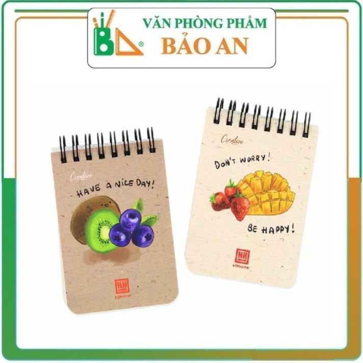 Sổ Lò Xo HH 200 Trang A7 Creative - Sổ Tay 4124 Có Gáy Lò Xo Thuận Tiện, Màu Sắc Trẻ Trung Bìa Bồi Chống Thấm, Ruột Bìa In Dòng Kẻ Rõ Nét Giúp Cho Việc Ghi Chép Được Dễ Dàng Hơn.
