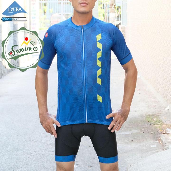 Bộ quần áo đi xe đạp size XL cho Nam - Quần áo LYCRA quần bỉm gel