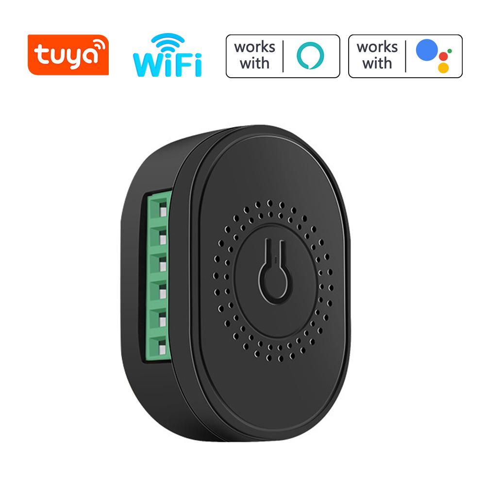 Tuya WiFi Intelligent Light Switch Module Mini Home Automation DIY Breaker 2 Way Timing Control Voice Control Switch Compatible with Google Assistant and Amazon Alexa