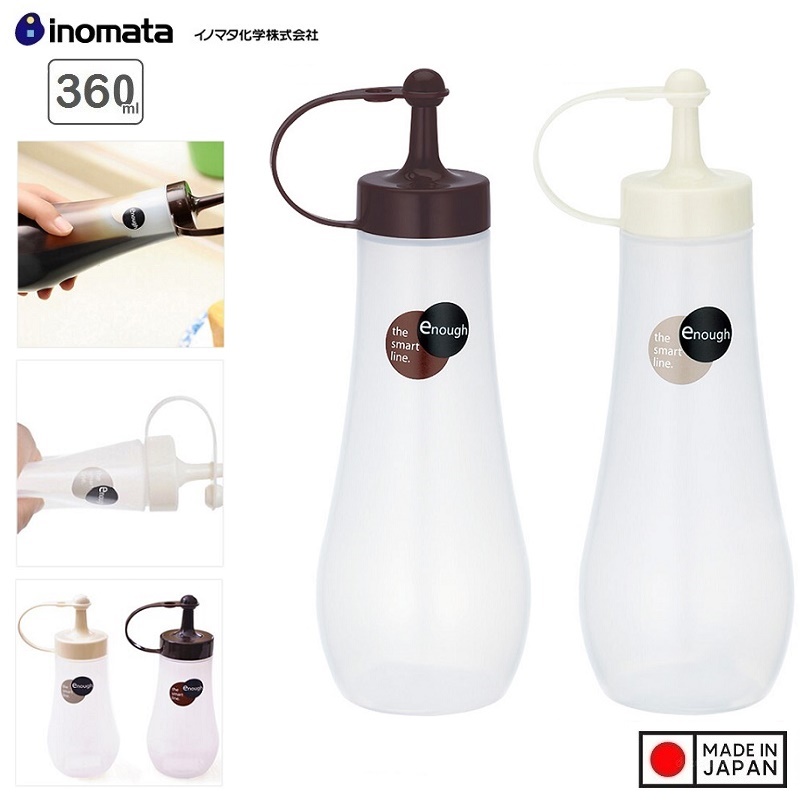 Chai đựng nước sốt Inomata Enough 360ml (L) - Hàng nội địa Nhật Bản nhập khẩu chính hãng