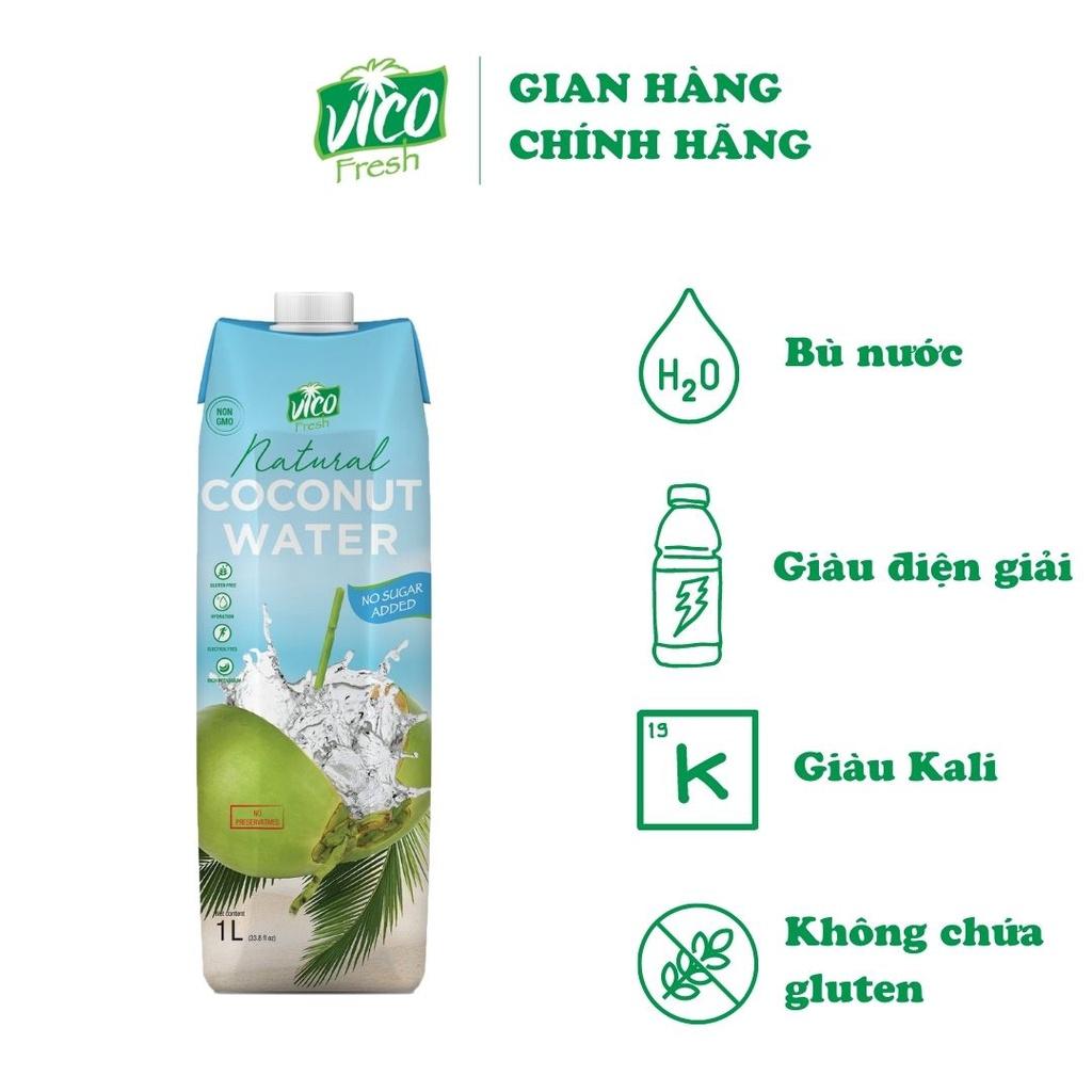 Nước Dừa ACP Vico Fresh Vị Natural - 1 Hộp Nước Dừa 1L