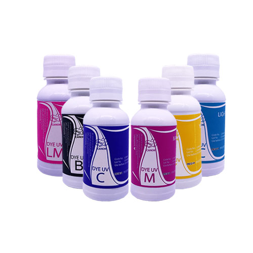 Bộ 6 Chai Mực In Phun Màu 100ml Media DYE UV Cho Máy In Canon - Hàng Chính Hãng