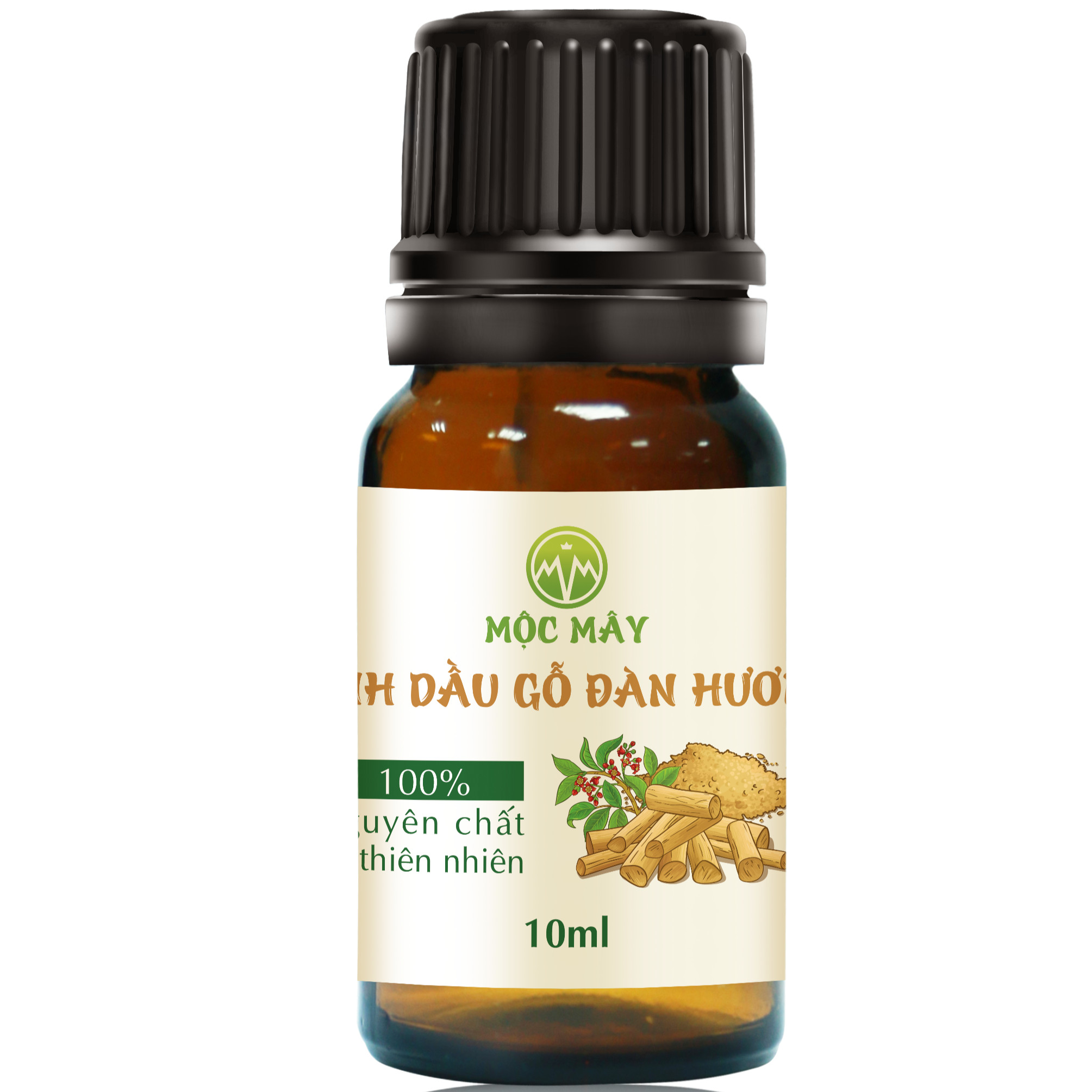 Tinh dầu Gỗ Đàn Hương 10ml Mộc Mây - tinh dầu thiên nhiên nguyên chất 100% - chất lượng và mùi hương vượt trội - Có kiểm định - Hương ngọt ngào, trầm, dai dẳng, quyến rũ nồng ấm từ loài gỗ quý hiếm nhất thế giới…