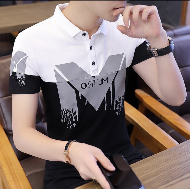 Áo Thun Nam, Áo Polo Nam Có Cổ Côtton Cao Cấp mẫu mới mặc tết 2023 phối sọc cực đẹp 3 màu sang trọng lịch lãm