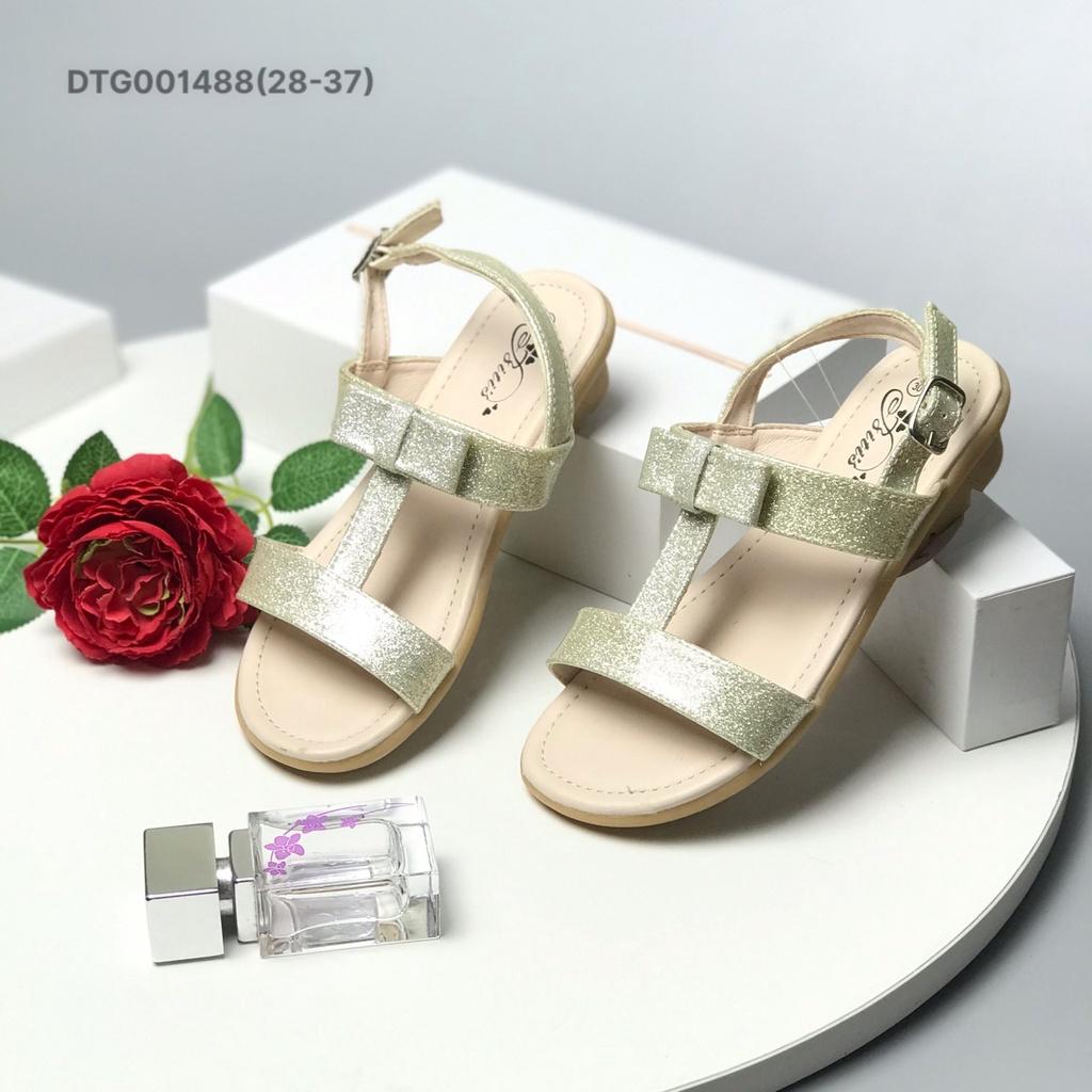 Sandal bé gái BTI 28-37 Dép quai hậu học sinh gắn nơ đơn giản quai chun đế cao su DTB069088 21494