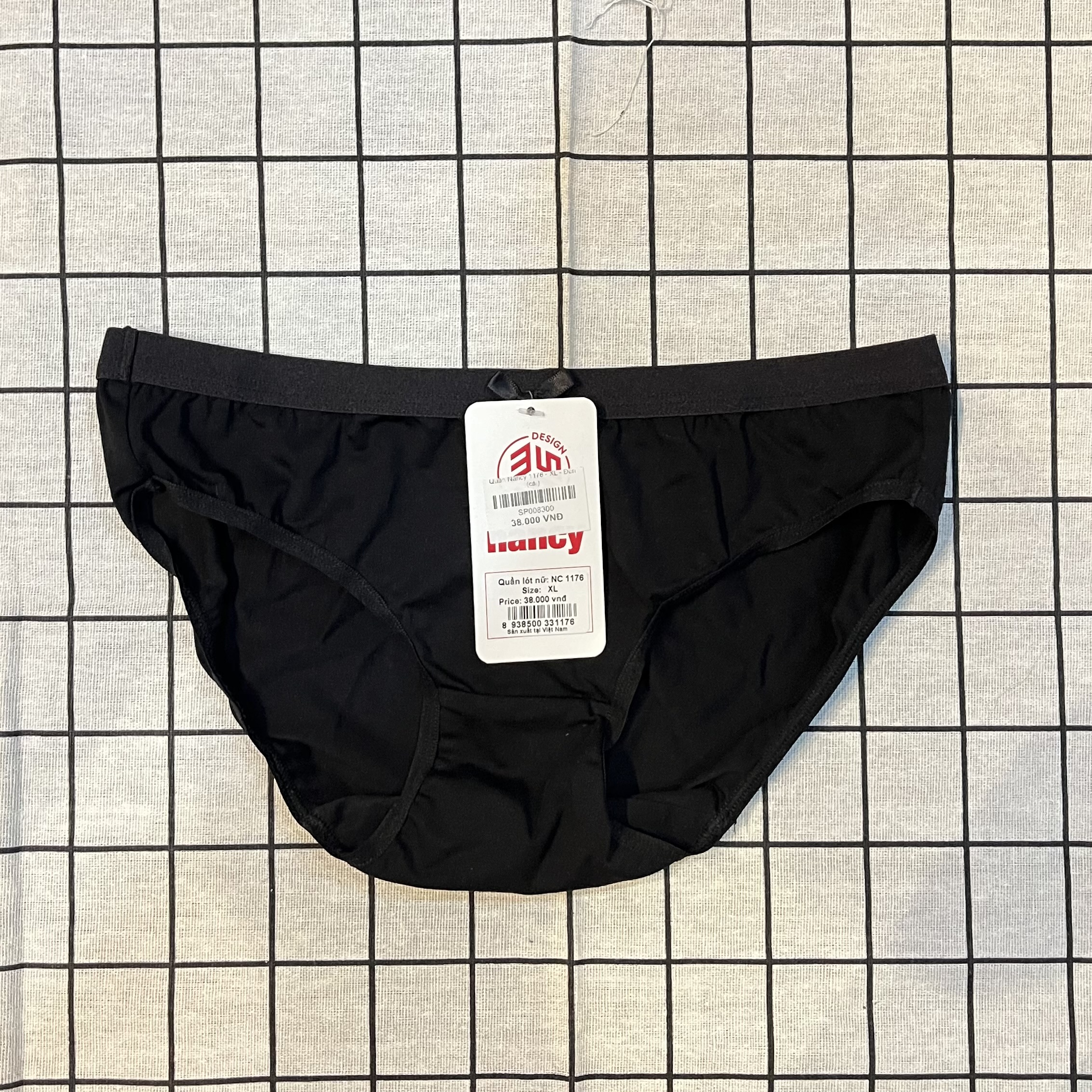 Quần lót nữ Nancy 1176 cotton trơn đính nơ đơn giản