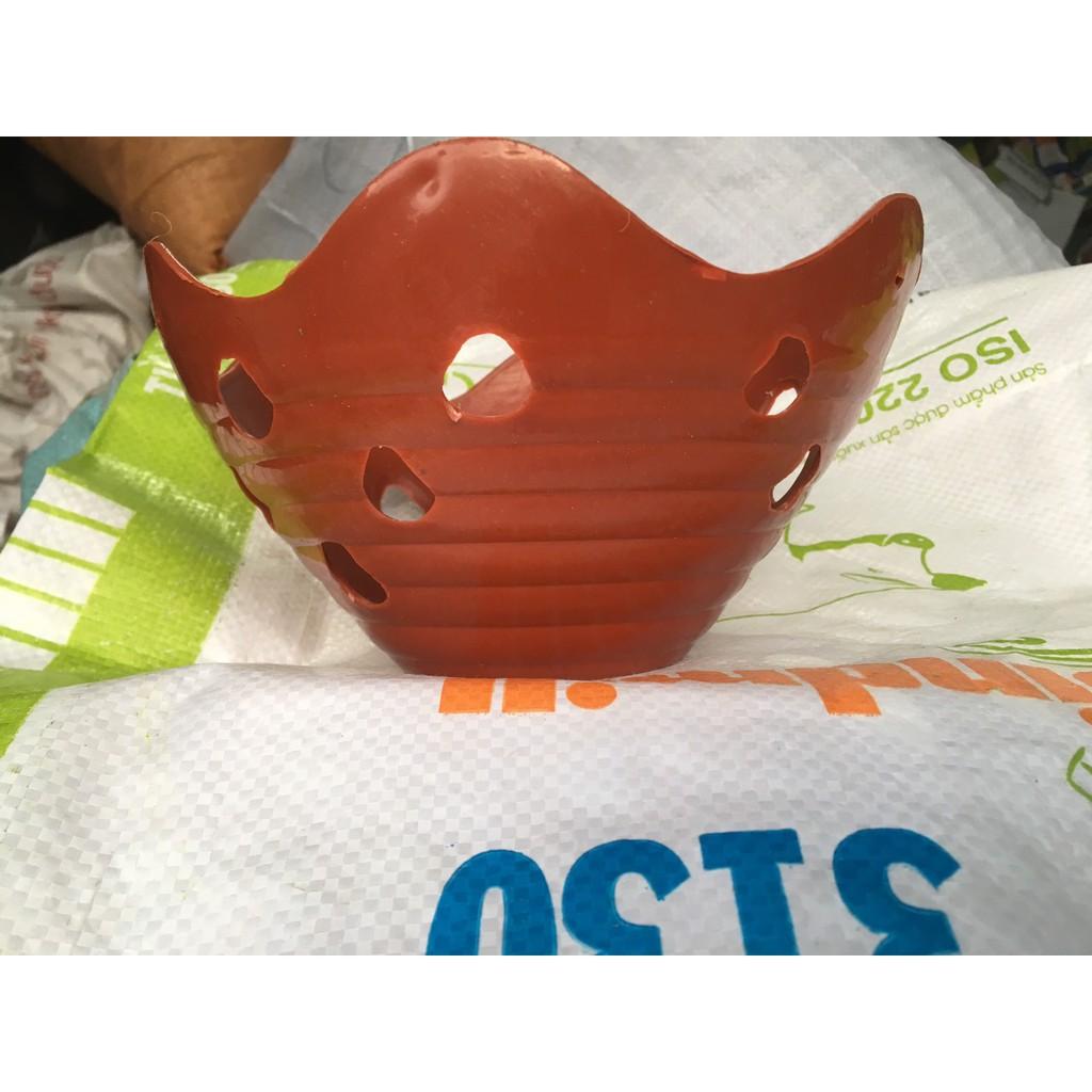 10 chậu giả đất dạng hoa mai kích thước 20cm