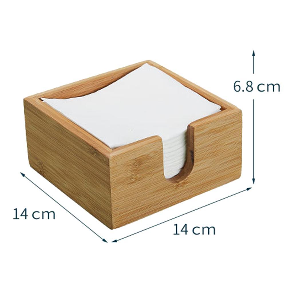 Tabletop Napkin Holder Wooden Storage Tissue Dispenser for Countertop