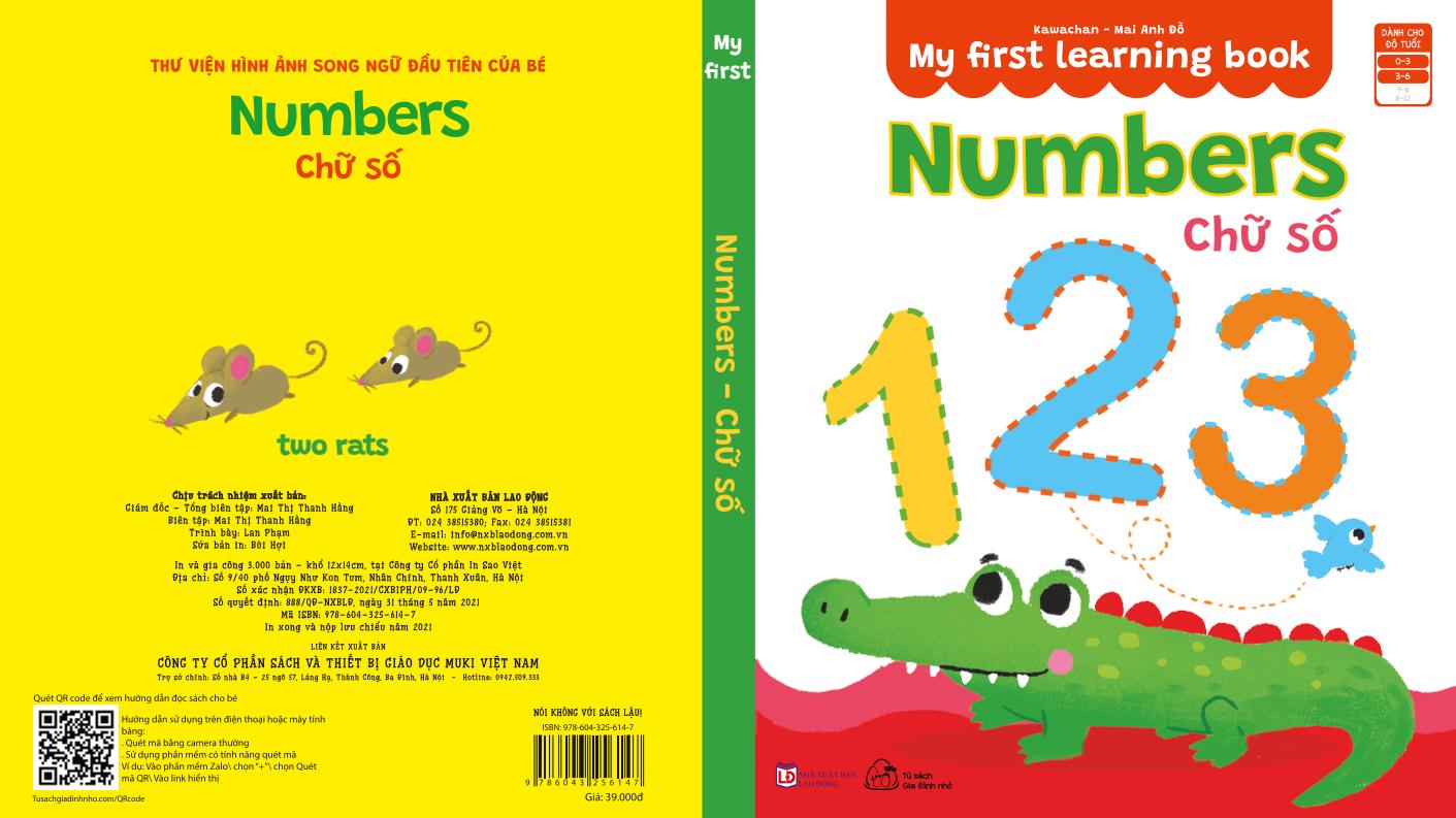Bộ 8 cuốn - Sách bìa bồi song ngữ My First Learning Book