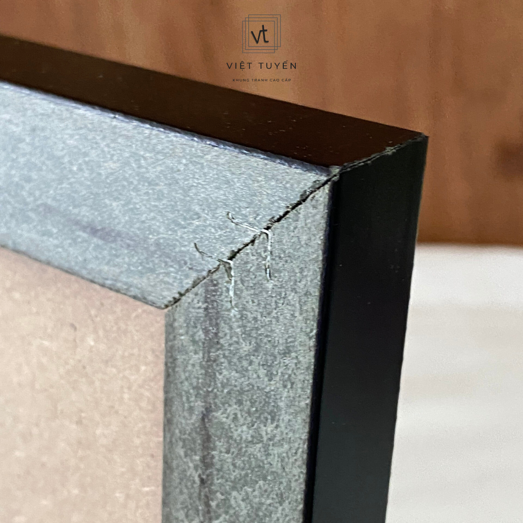 Khung Hình Bằng Khen Viền Đen Vân Gỗ Nâu, Chất Liệu Composite kèm Mặt Kính, giá xưởng Việt Tuyến mã 3040