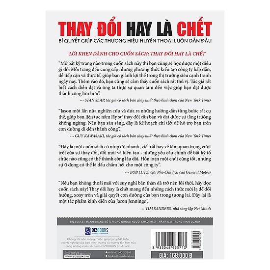 Thay đổi hay là chết - Bí quyết giúp các thương hiệu huyền thoại luôn dẫn đầu (Tặng Bookmark PL)