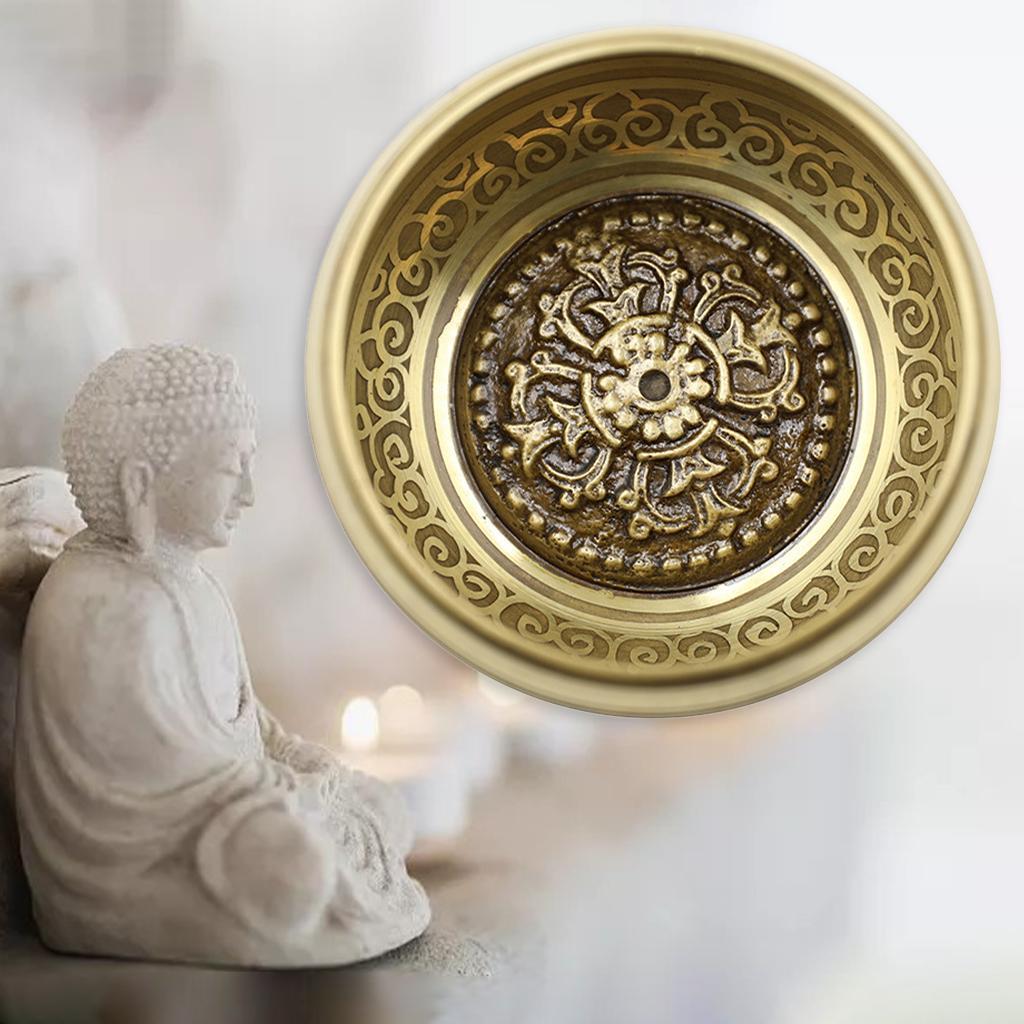 Set Meditation Sound Bowl Relaxation Brass Six Character