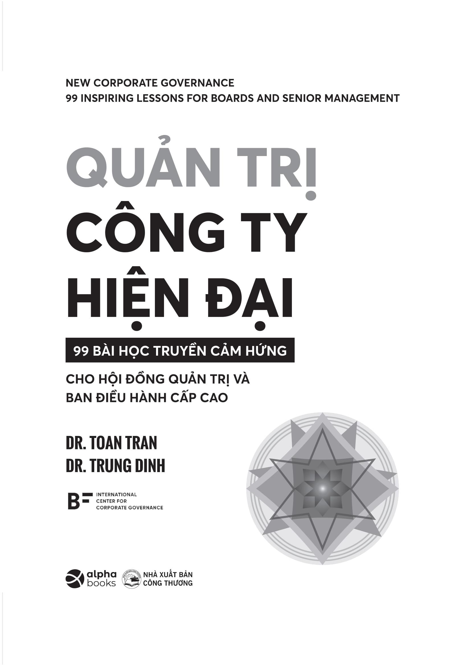 Sách - Quản Trị Công Ty Hiện Đại - 99 Bài Học Truyền Cảm Hứng Cho Hội Đồng Quản Trị Và Ban Điều Hành Cấp Cao