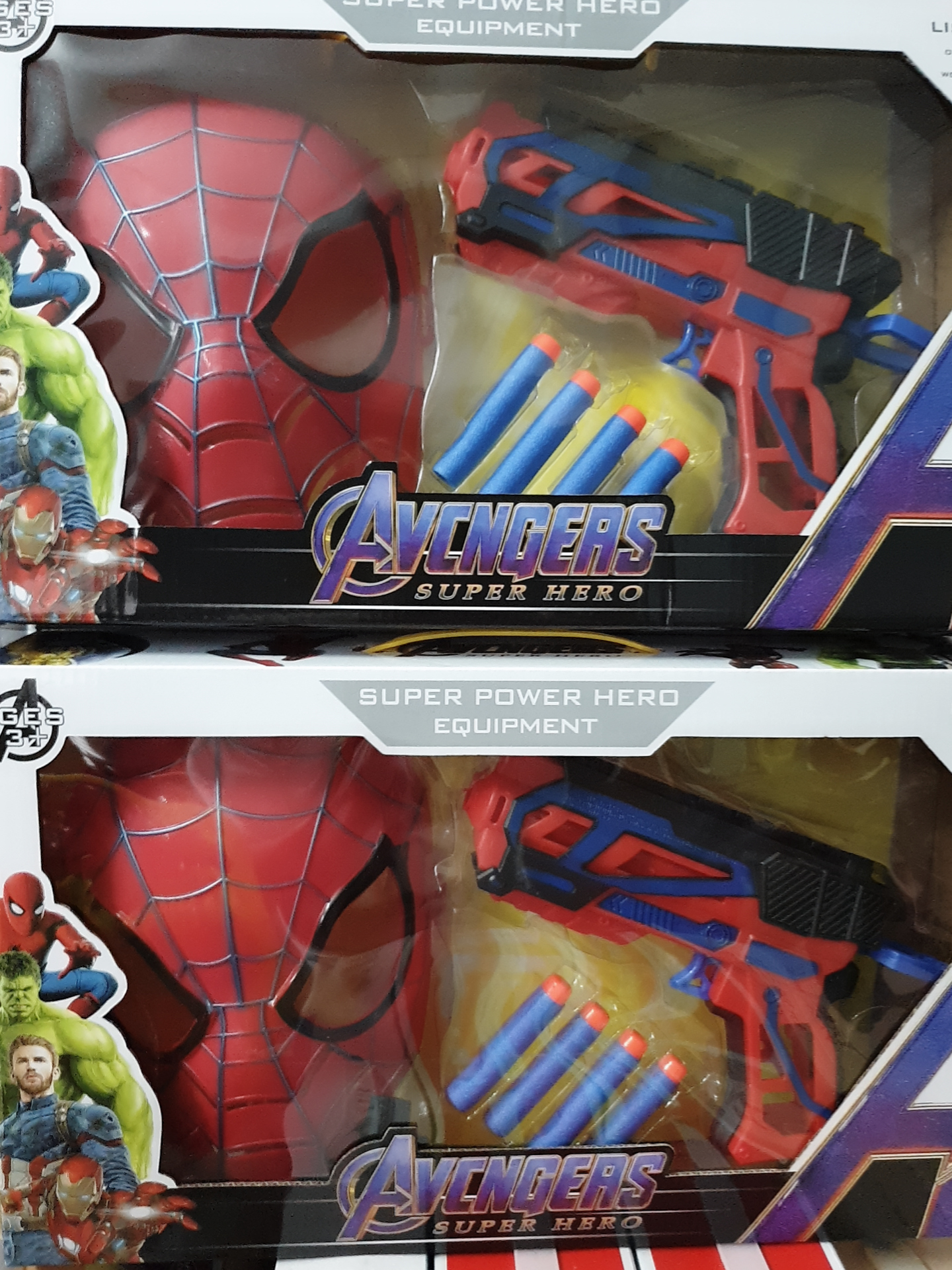Đồ Chơi Mặt Nạ Siêu Nhân Spiderman Kèm Phụ Kiện Bắn Xốp Cho Bé Trai