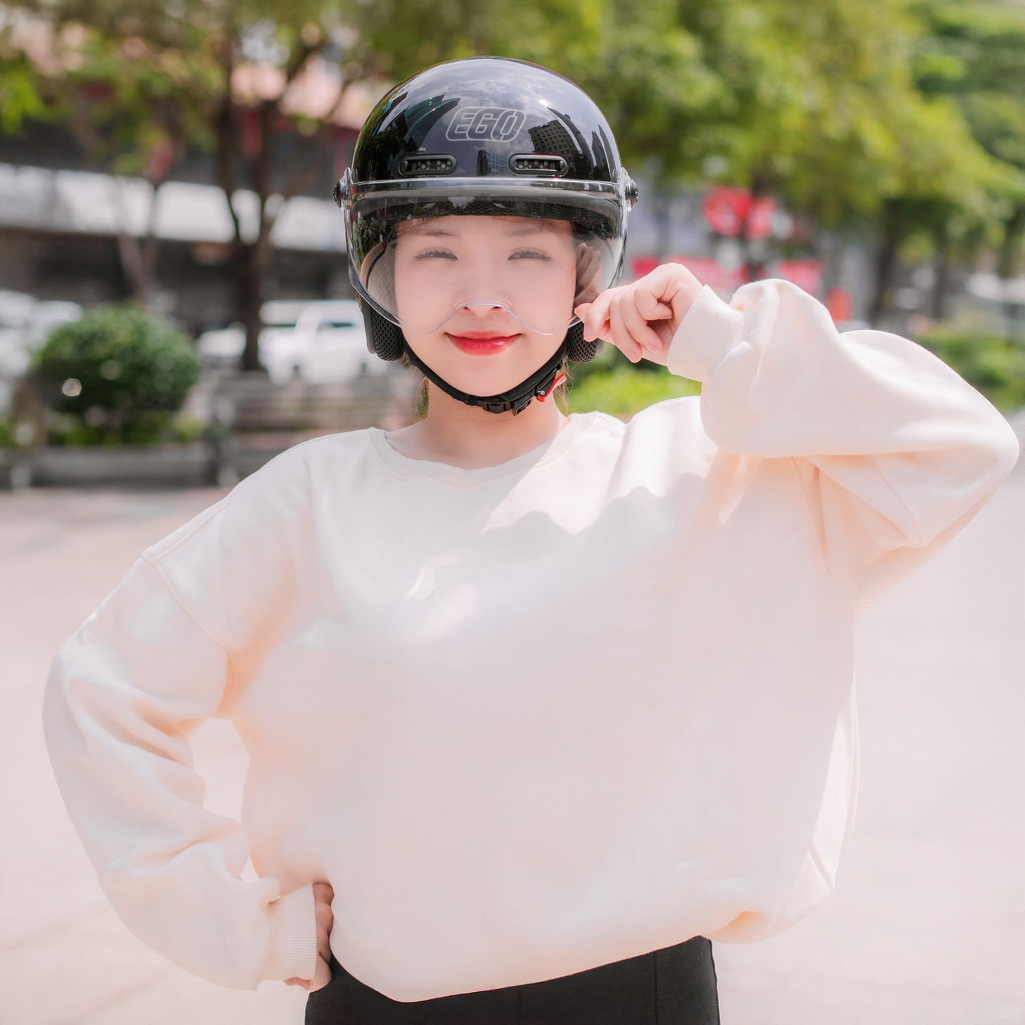 Mũ Bảo Hiểm 3/4 EGO E-32 - Solid Gloss Pink (0331C) - L-XL