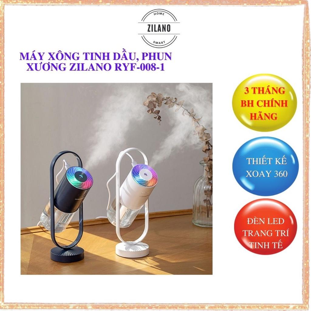 Máy xông tinh dầu phun sương có đèn led để phòng ngủ có giá treo xoay Zilano RIF-008-01 - Hàng chính hãng