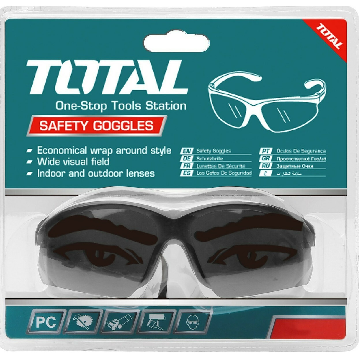 Kính bảo hộ chuyên dụng hàn điện, hàn xì TOTAL TSP307 - mắt kính hàn, bảo vệ mắt, chống bụi bẩn, tia UV