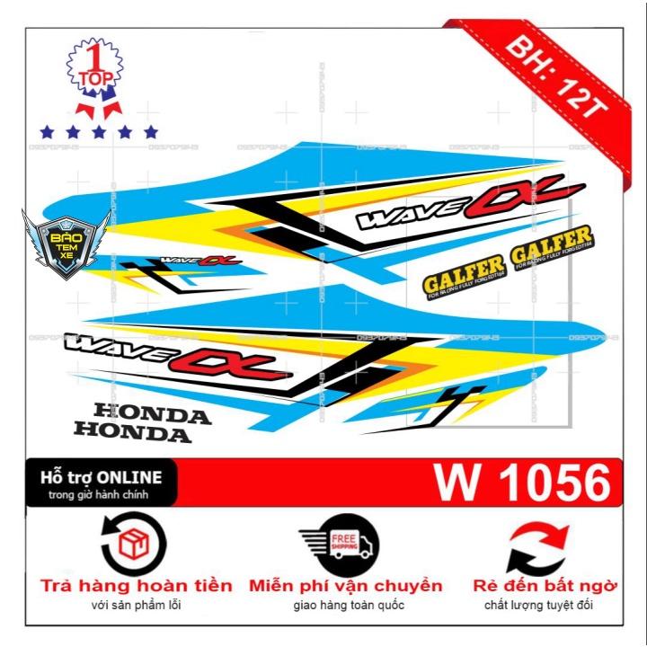 Tem rời dán xe wave a 2016 dán xe trắng - Bi Decal