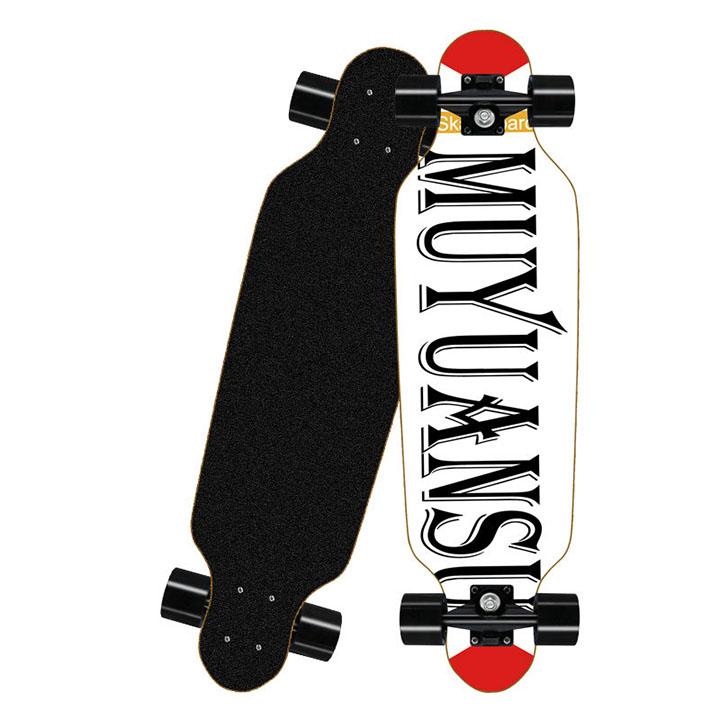 Ván Trượt Longboard Mặt Nhám Cao Cấp, Gỗ Ép 7 Lớp, Bánh Cao Su PU (Giao Màu Ngẫu Nhiên)