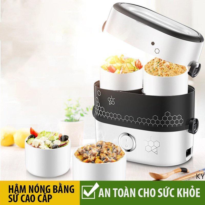 Hộp Cơm Cắm Điện Nấu Chín Và Hâm Nóng Lõi Sứ Sang Trọng, Dễ Sử Dụng