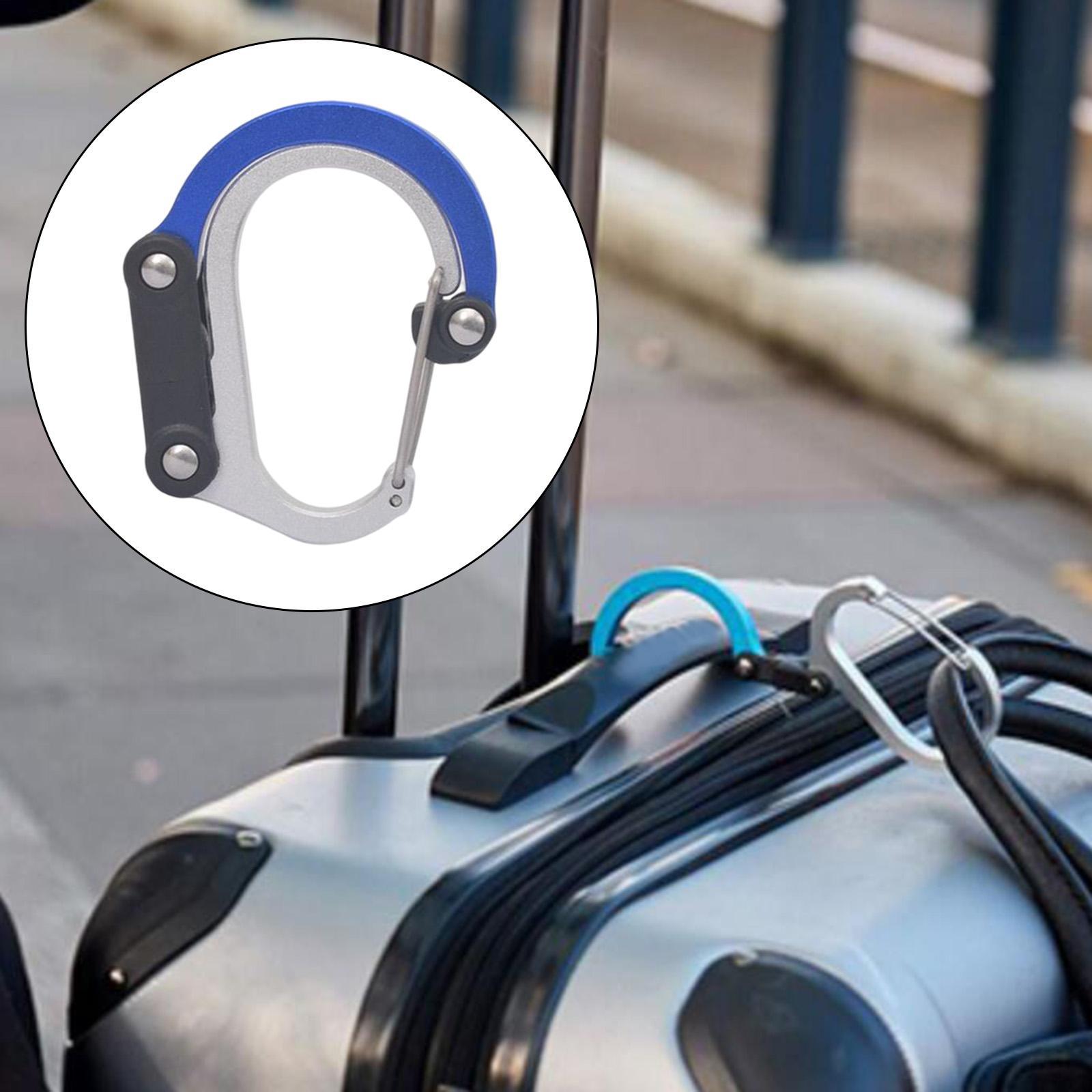 Carabiner Clip and Hook, Bag, Purse, Backpack Hanger, Baby Pushchair Hook, Keyring Carabiner Multifunction for Camping, Fishing, Hiking, Or Travel