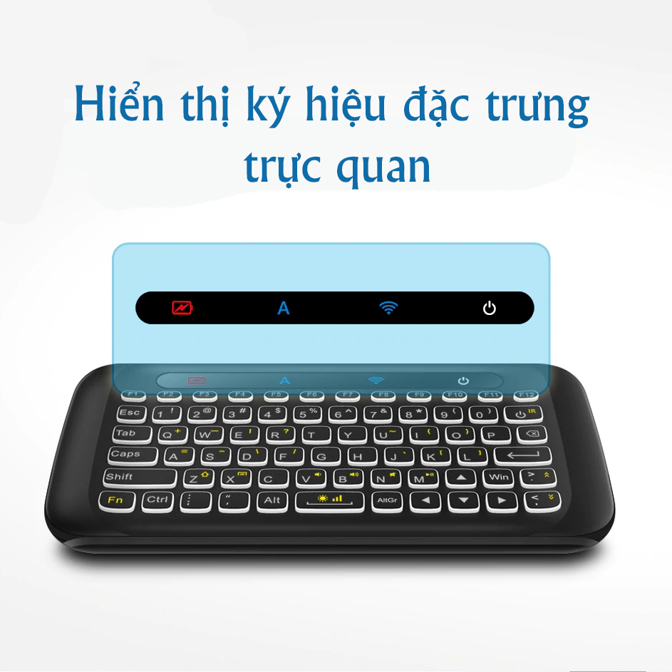 Bàn phím không dây mini có trackpad cho SmartTV, TVbox, Android OS, Laptop, Máy tính H20 Mai Lee - Hàng chính hãng