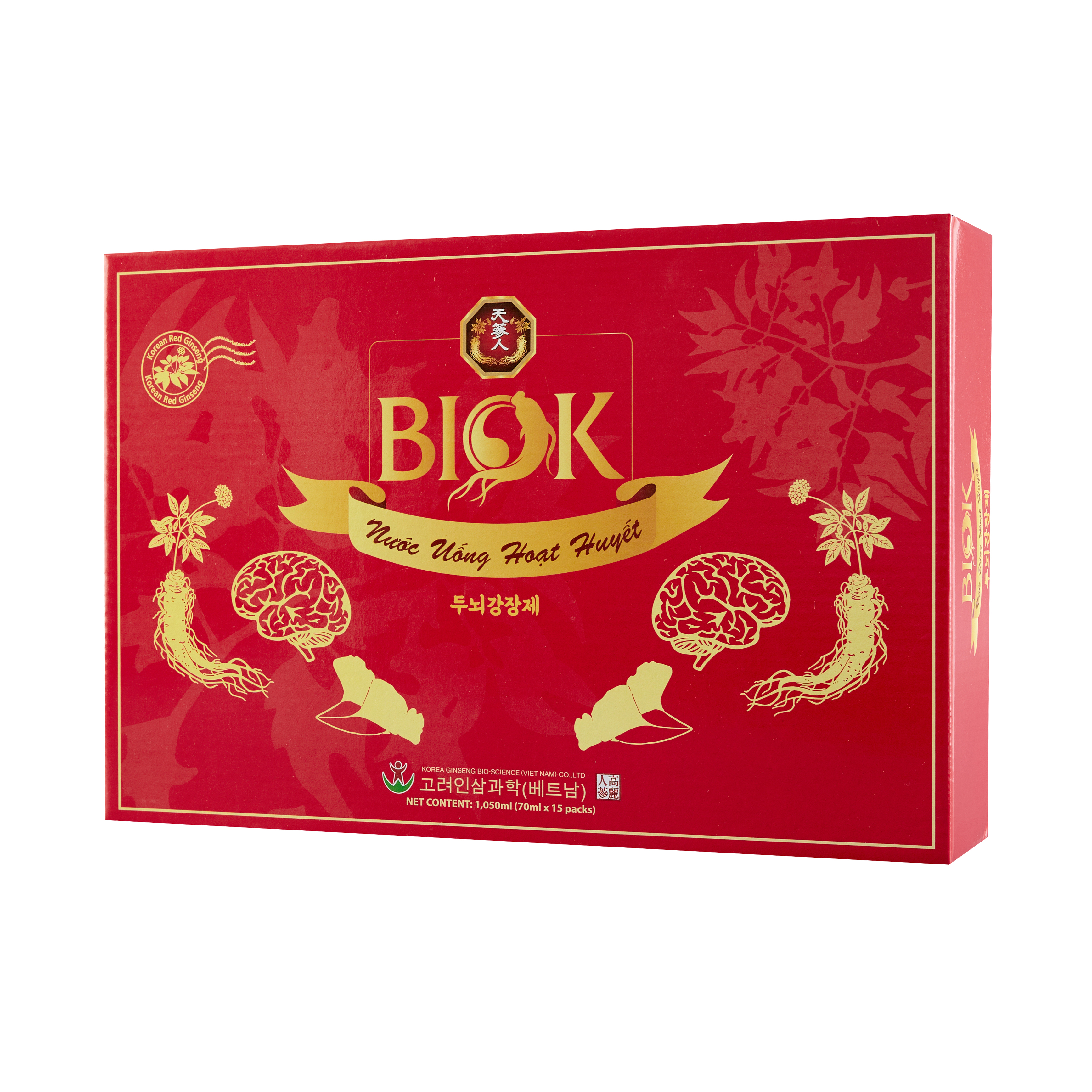 Nước uống Hoạt Huyết Biok - Hộp 15 gói * 15ml