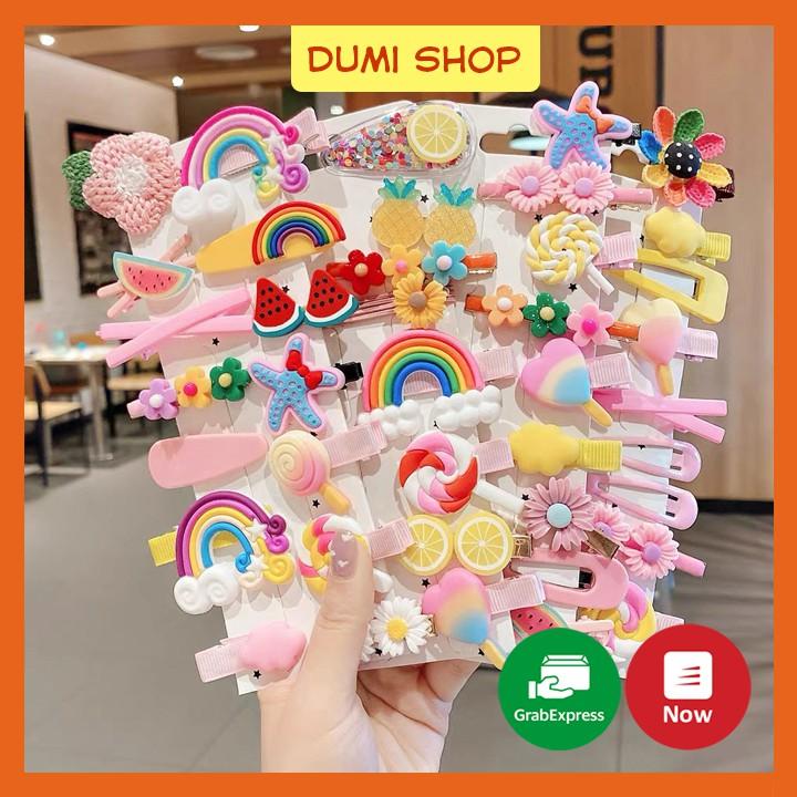 Set Kẹp Tóc 14 Món Nhiều Hình Cute Cho Bé Gái – Dumi Shop