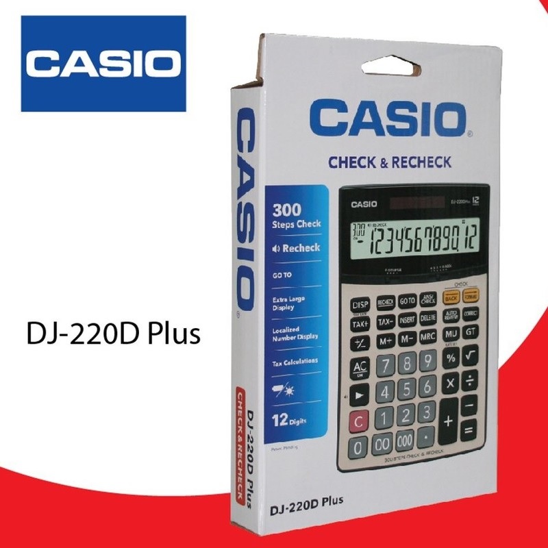 Máy tính Casio DJ-220D Plus, Bảo hành 7 năm - Hàng chính hãng Bitex