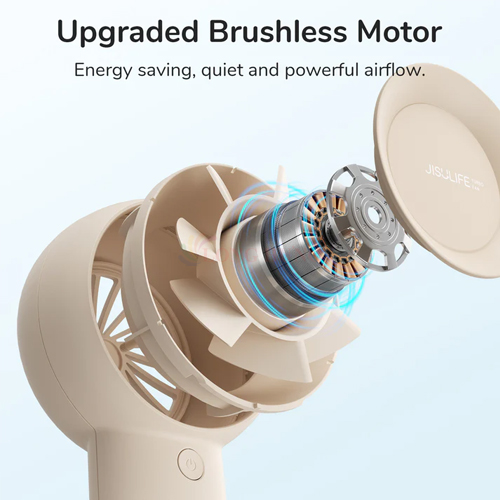 Quạt mini tích điện cầm tay Jisulife Handheld Fan Life5 Plus 4000mAh - Hàng chính hãng