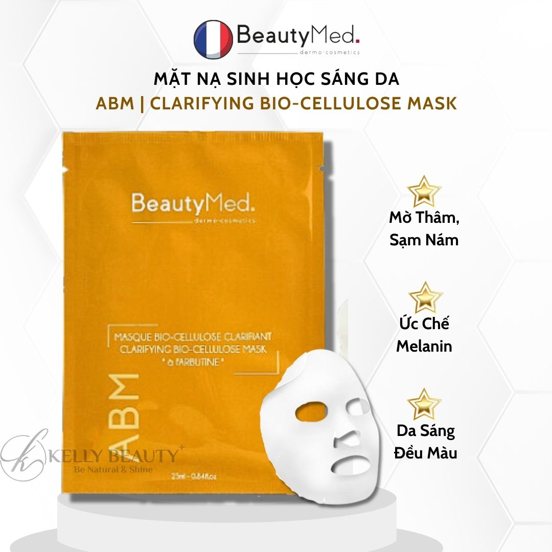Mặt Nạ Sinh Học Dưỡng Sáng Da BeautyMed ABM Clarifying Bio-cellulose Mask | Kelly Beauty