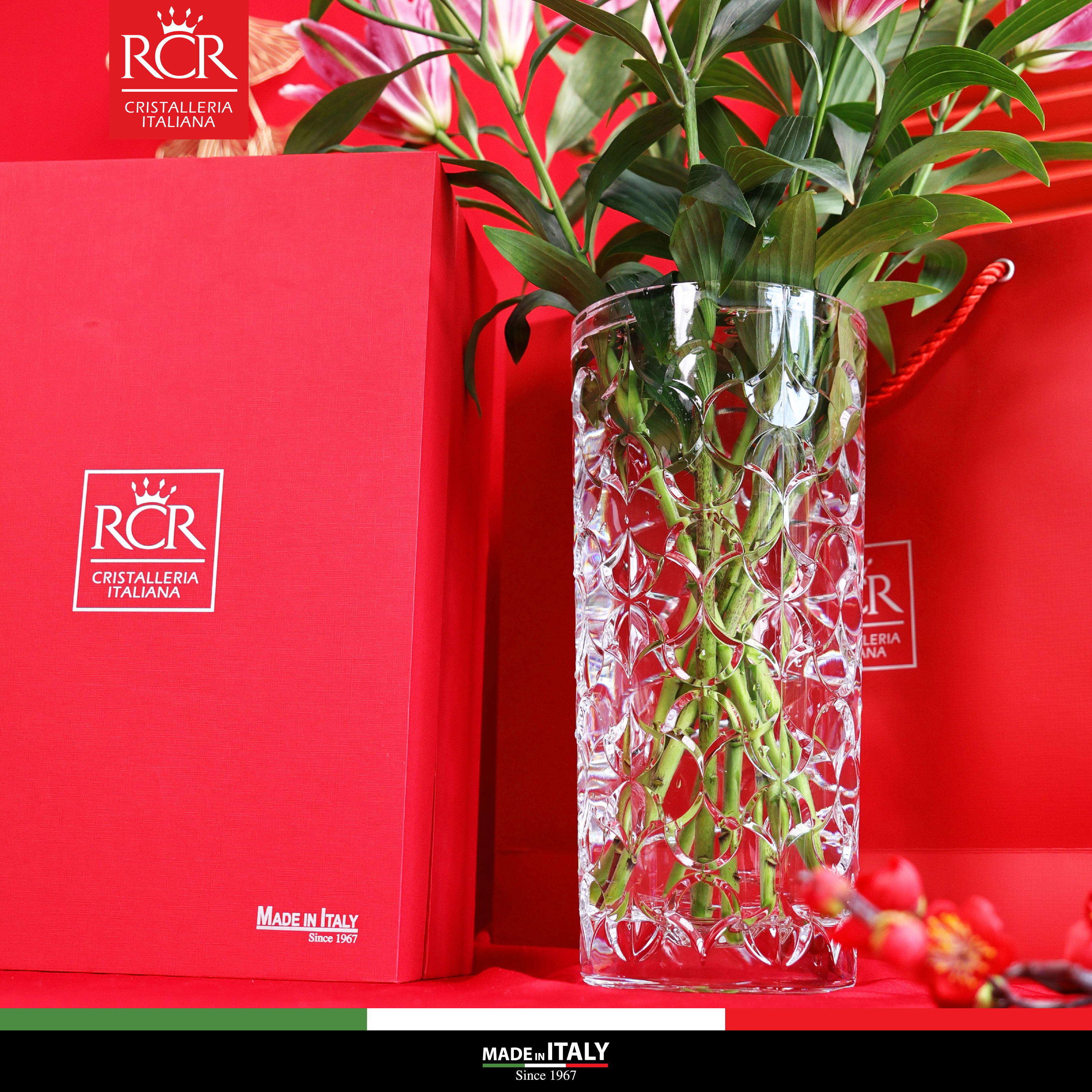 Bộ quà tặng RCR Ricco 01 Bình hoa Arabesque 28 cm