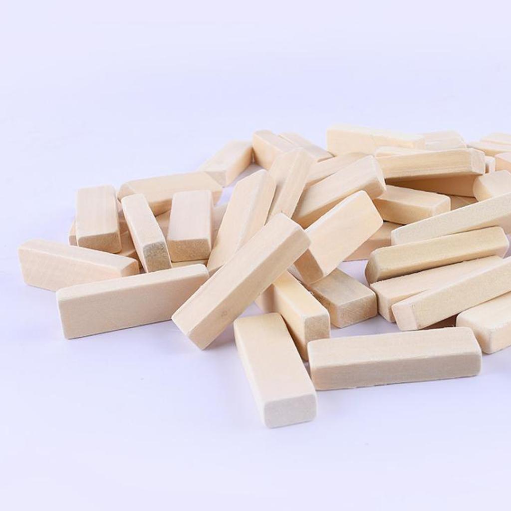 300x Wooden Blocks -2inch - Wood Rectangle Blocks for Crafts &amp; DIY Projects