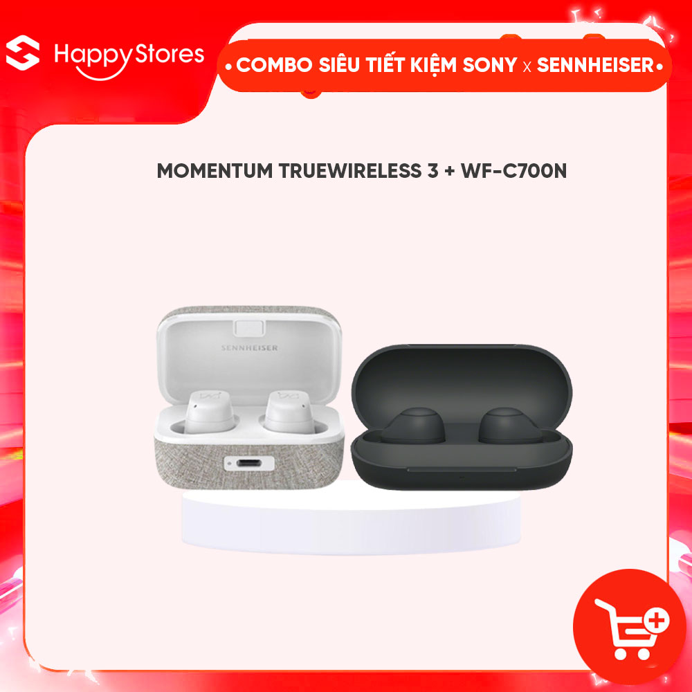 COMBO Tai nghe True Wireless chống ồn SONY WF-C700N và Tai nghe chống ồn SENNHEISER Momentum True Wireless 3 - HÀNG CHÍNH HÃNG