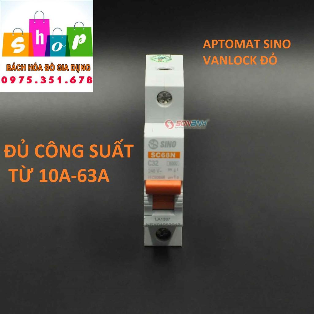 Aptomat Sino Vanlock 1 Pha Đủ công suất 10A-63A - SC68N Sino-Giadung24h