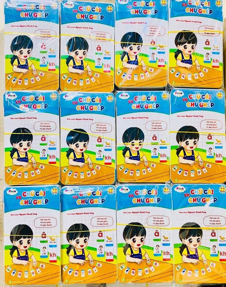 Flashcard- Bộ Thẻ Chữ Cái và Chữ Ghép giúp bé nhận biết mặt chữ và đọc dễ dàng