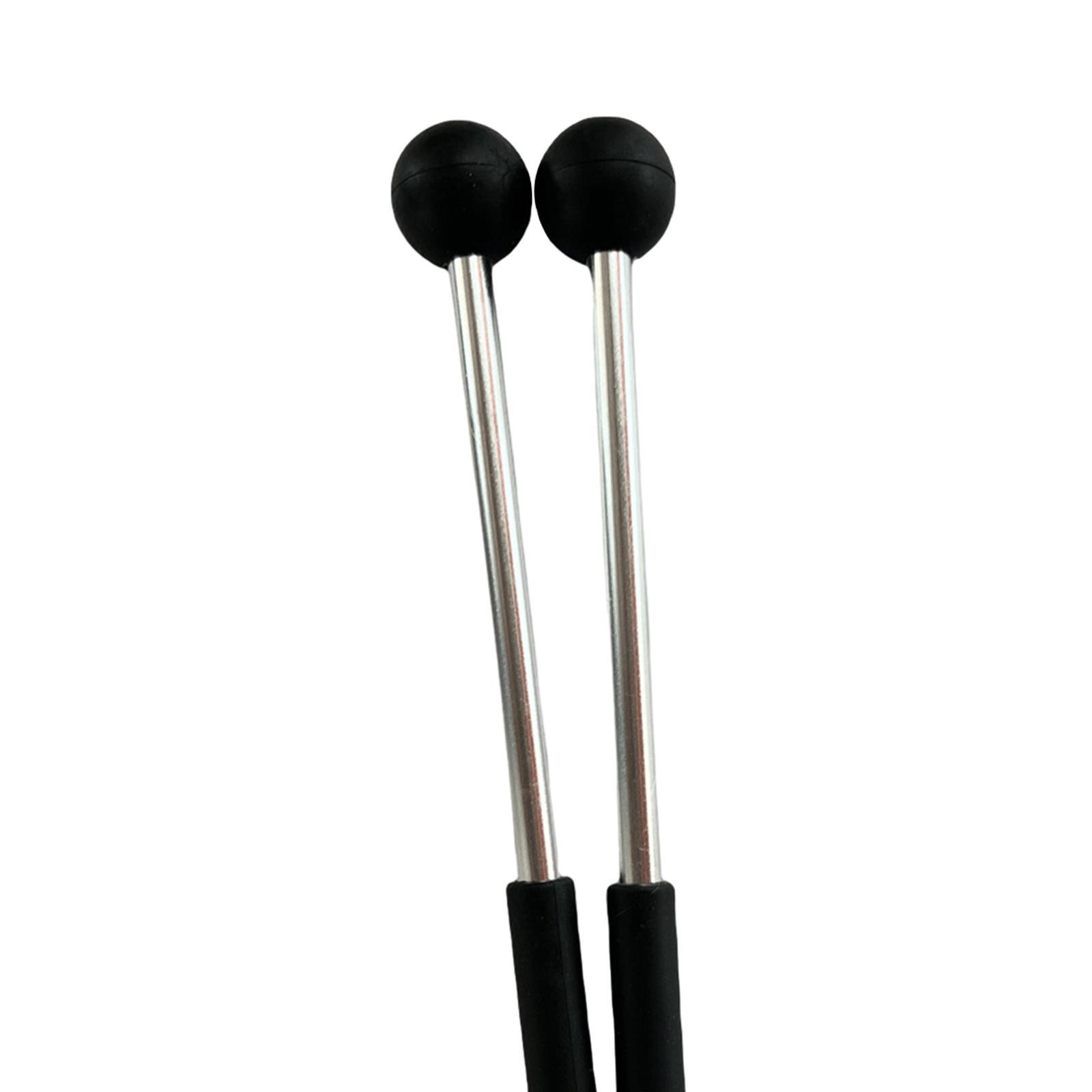 2Pcs Percussion Drumsticks 8.6" Aluminum Rod for Yoga Glockenspiel Xylophone