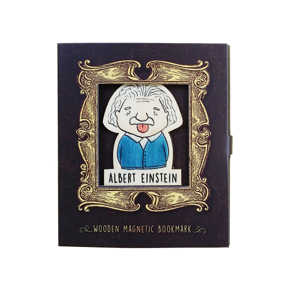 Bookmark gỗ nam châm Albert Einstein