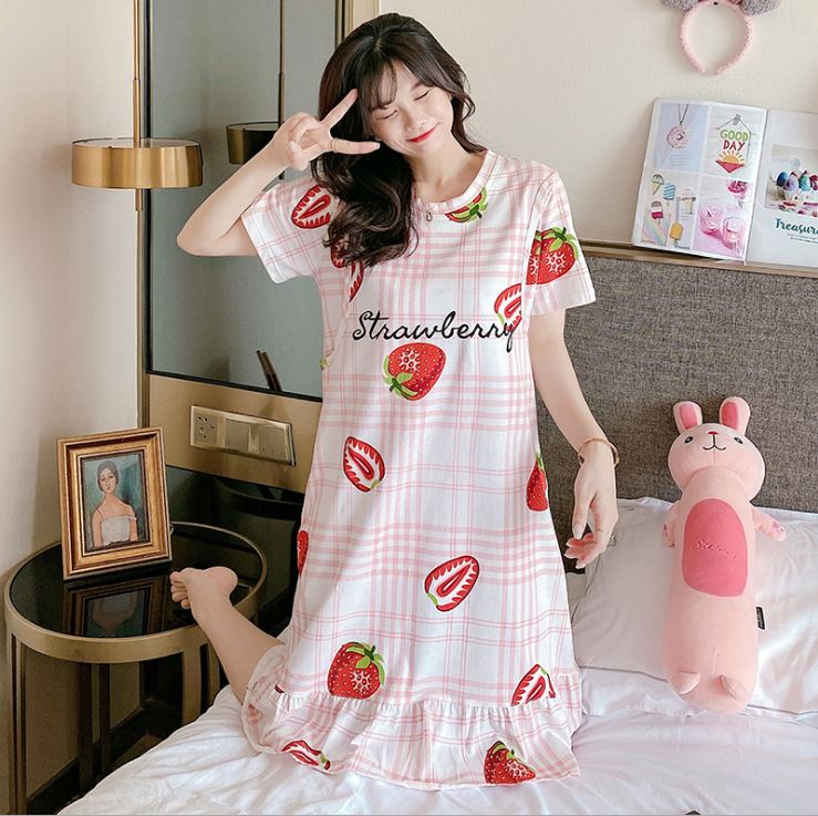 Váy, Đầm Bầu Và Sau Sinh Azuno V2113 Chất Liệu Cotton Có Khe Mở Cho Con Bú Mặc Hè Cực Mát